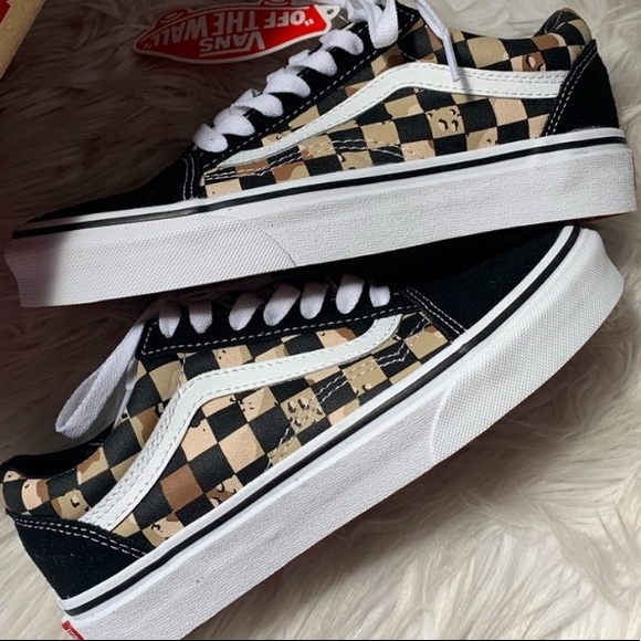 camo checkered vans